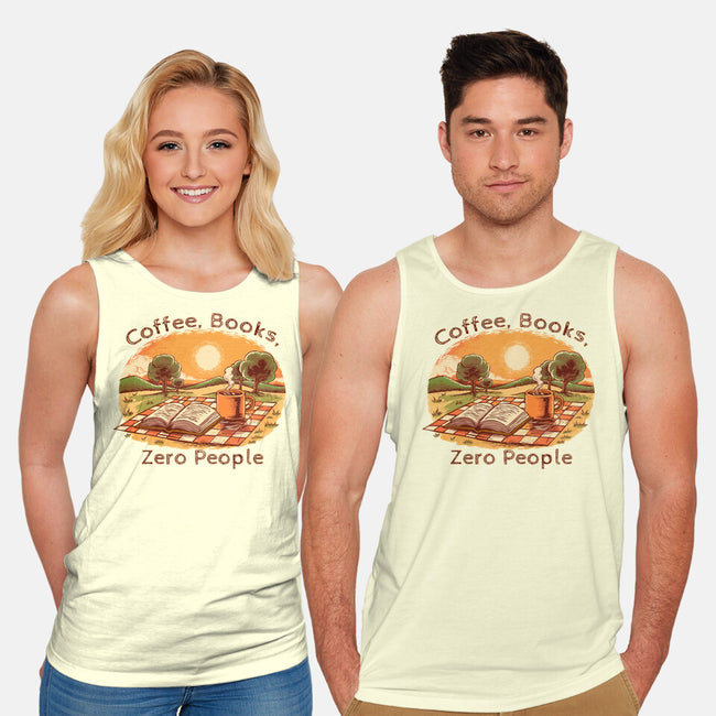 Coffee Books And Zero People-Unisex-Basic-Tank-joerawks