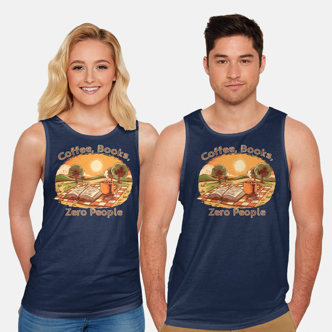 Coffee Books And Zero People-Unisex-Basic-Tank-joerawks