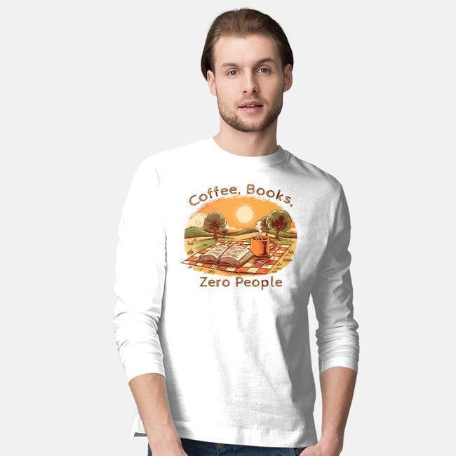 Coffee Books And Zero People-Mens-Long Sleeved-Tee-joerawks