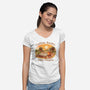 Coffee Books And Zero People-Womens-V-Neck-Tee-joerawks