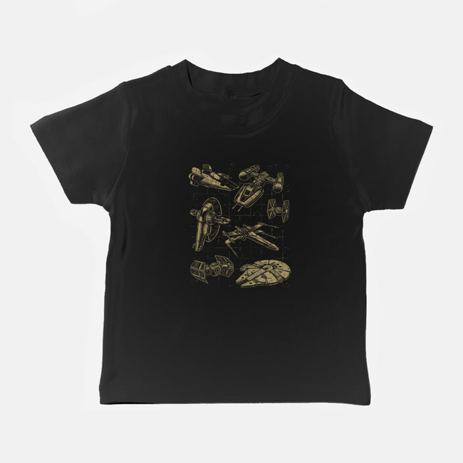 Star Spaceships-Baby-Basic-Tee-xMorfina