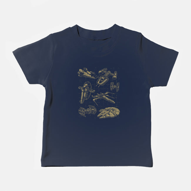 Star Spaceships-Baby-Basic-Tee-xMorfina