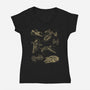 Star Spaceships-Womens-V-Neck-Tee-xMorfina