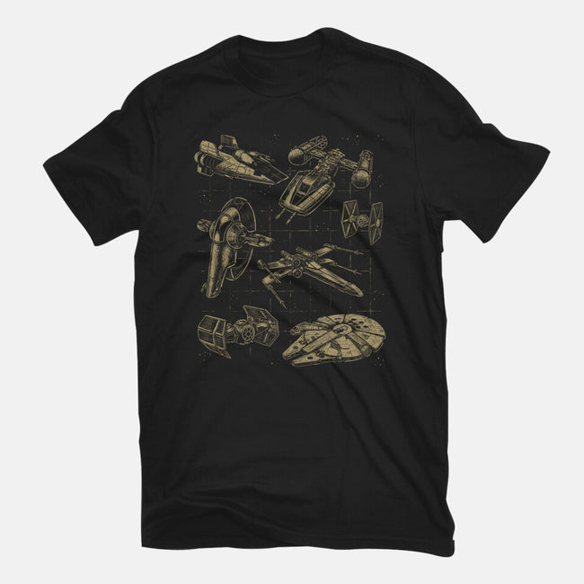 Star Spaceships-Mens-Basic-Tee-xMorfina