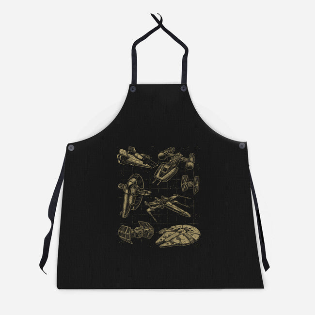 Star Spaceships-Unisex-Kitchen-Apron-xMorfina