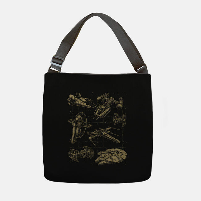 Star Spaceships-None-Adjustable Tote-Bag-xMorfina
