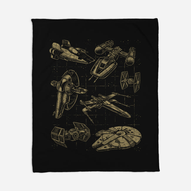Star Spaceships-None-Fleece-Blanket-xMorfina