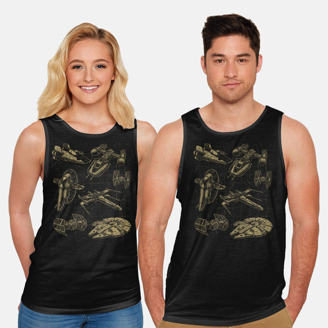 Star Spaceships-Unisex-Basic-Tank-xMorfina