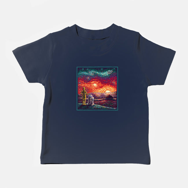 Starry Sunsets-Baby-Basic-Tee-kg07