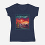 Starry Sunsets-Womens-V-Neck-Tee-kg07