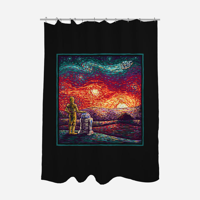 Starry Sunsets-None-Polyester-Shower Curtain-kg07