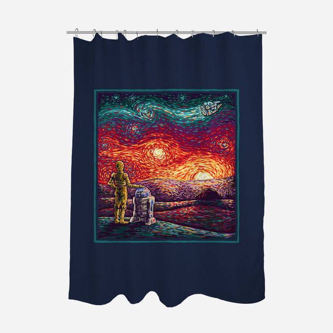 Starry Sunsets-None-Polyester-Shower Curtain-kg07