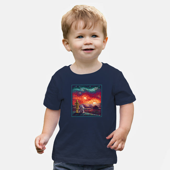 Starry Sunsets-Baby-Basic-Tee-kg07