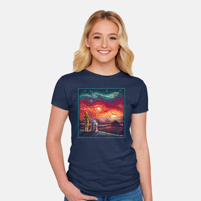 Starry Sunsets-Womens-Fitted-Tee-kg07