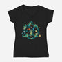 Celtic Dragon-Womens-V-Neck-Tee-Vallina84