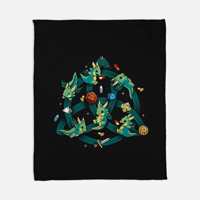 Celtic Dragon-None-Fleece-Blanket-Vallina84