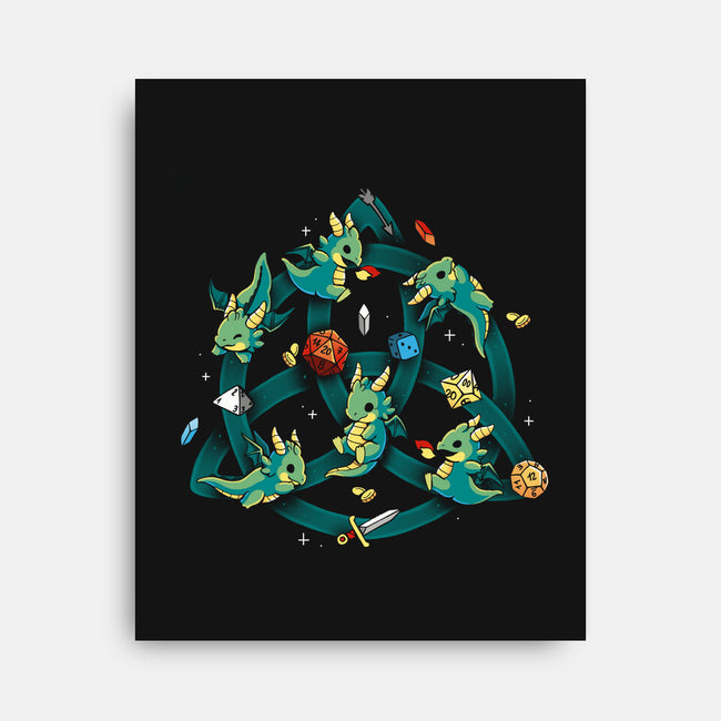 Celtic Dragon-None-Stretched-Canvas-Vallina84