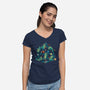 Celtic Dragon-Womens-V-Neck-Tee-Vallina84