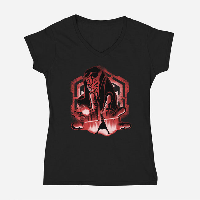 Hand Of Vengeance-Womens-V-Neck-Tee-rmatix