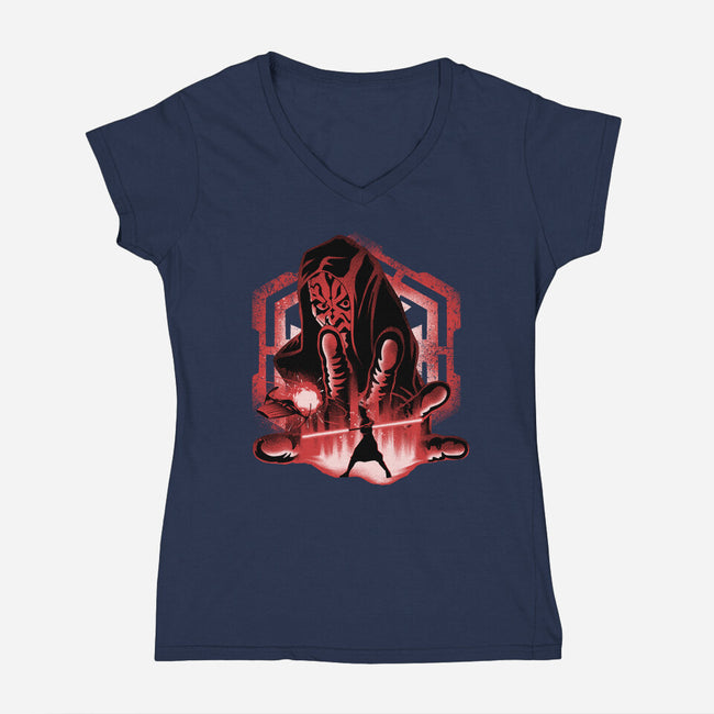 Hand Of Vengeance-Womens-V-Neck-Tee-rmatix