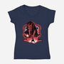Hand Of Vengeance-Womens-V-Neck-Tee-rmatix