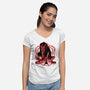 Hand Of Vengeance-Womens-V-Neck-Tee-rmatix