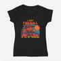 I Cast Fireball At All Problems-Womens-V-Neck-Tee-TechraNova