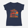 I Cast Fireball At All Problems-Womens-V-Neck-Tee-TechraNova