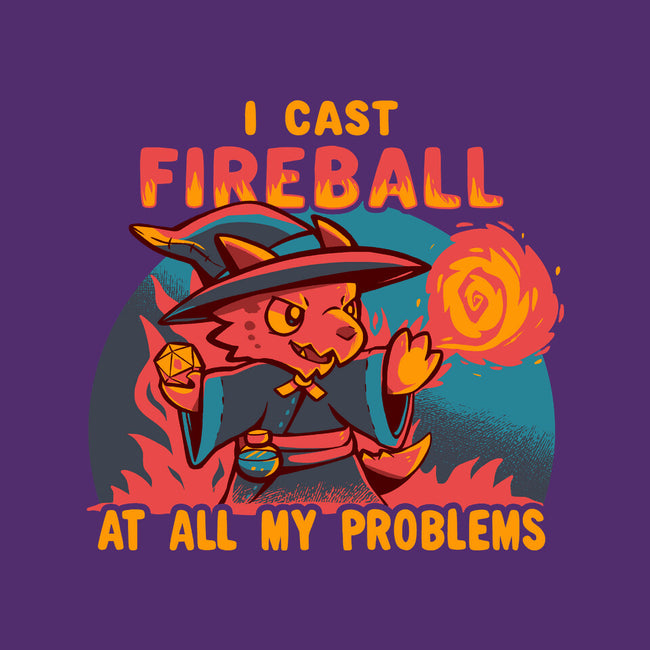 I Cast Fireball At All Problems-None-Glossy-Sticker-TechraNova