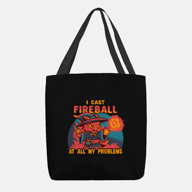 I Cast Fireball At All Problems-None-Basic Tote-Bag-TechraNova