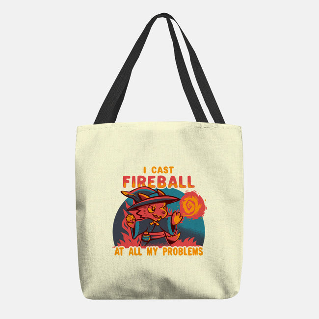 I Cast Fireball At All Problems-None-Basic Tote-Bag-TechraNova