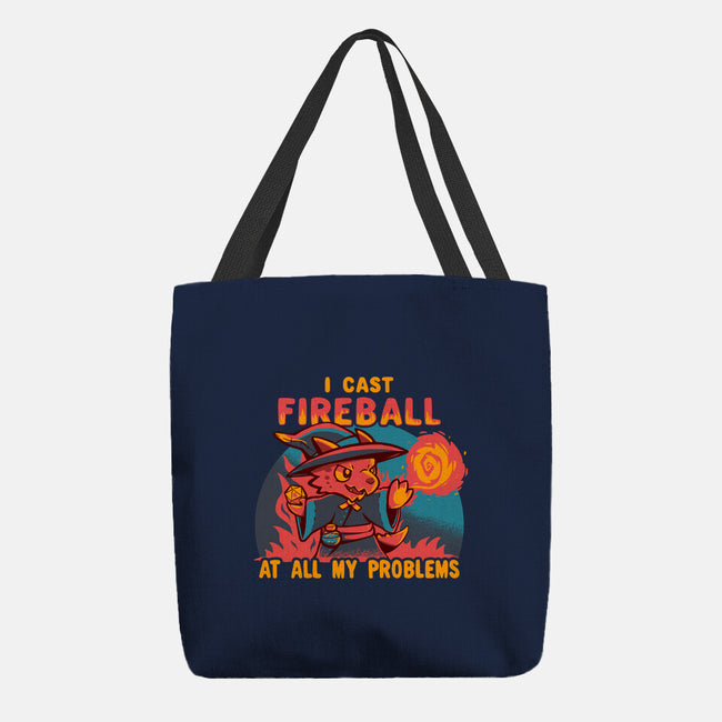 I Cast Fireball At All Problems-None-Basic Tote-Bag-TechraNova
