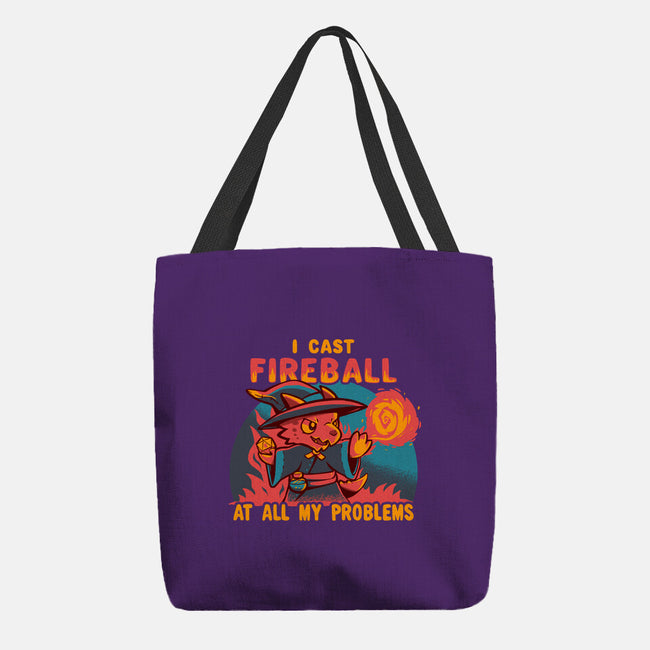 I Cast Fireball At All Problems-None-Basic Tote-Bag-TechraNova