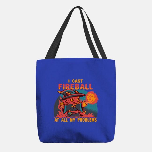 I Cast Fireball At All Problems-None-Basic Tote-Bag-TechraNova