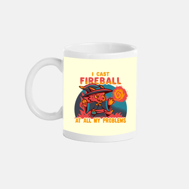 I Cast Fireball At All Problems-None-Mug-Drinkware-TechraNova