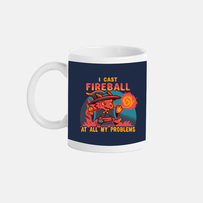 I Cast Fireball At All Problems-None-Mug-Drinkware-TechraNova