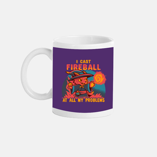 I Cast Fireball At All Problems-None-Mug-Drinkware-TechraNova