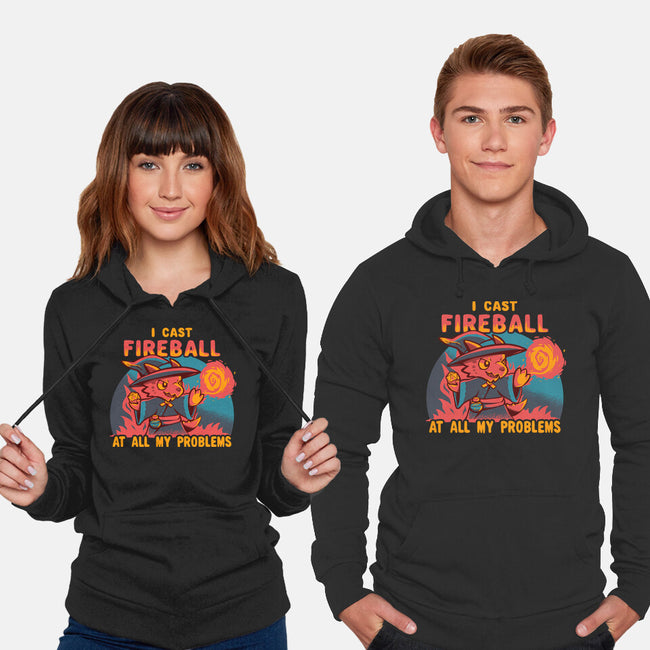 I Cast Fireball At All Problems-Unisex-Pullover-Sweatshirt-TechraNova