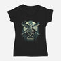Retro Ash-Womens-V-Neck-Tee-zascanauta