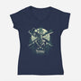 Retro Ash-Womens-V-Neck-Tee-zascanauta