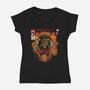 Thriller Rap-Womens-V-Neck-Tee-CappO