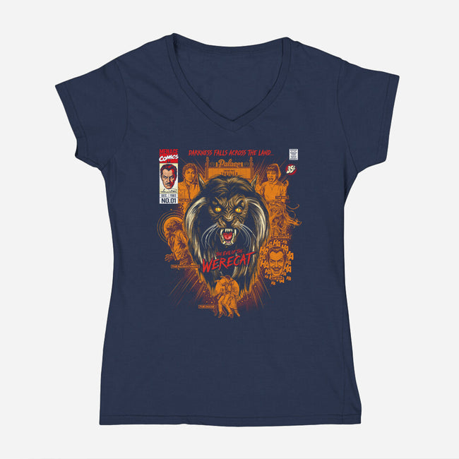Thriller Rap-Womens-V-Neck-Tee-CappO