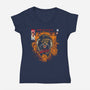 Thriller Rap-Womens-V-Neck-Tee-CappO