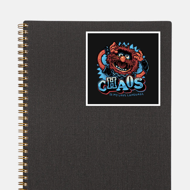 Chaos Is My Love Language-None-Glossy-Sticker-glitchygorilla