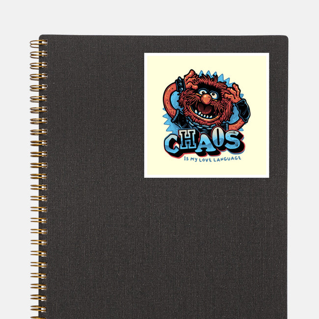 Chaos Is My Love Language-None-Glossy-Sticker-glitchygorilla