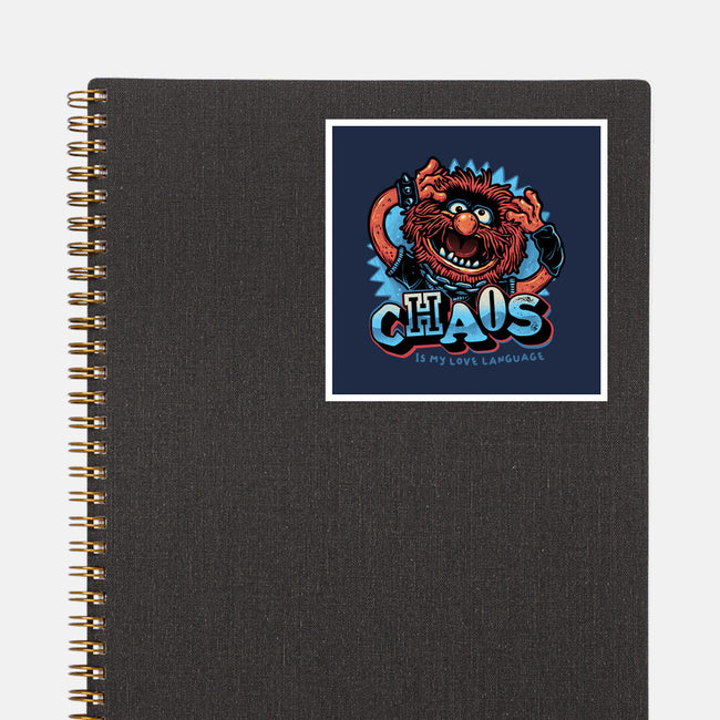 Chaos Is My Love Language-None-Glossy-Sticker-glitchygorilla