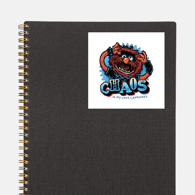 Chaos Is My Love Language-None-Glossy-Sticker-glitchygorilla