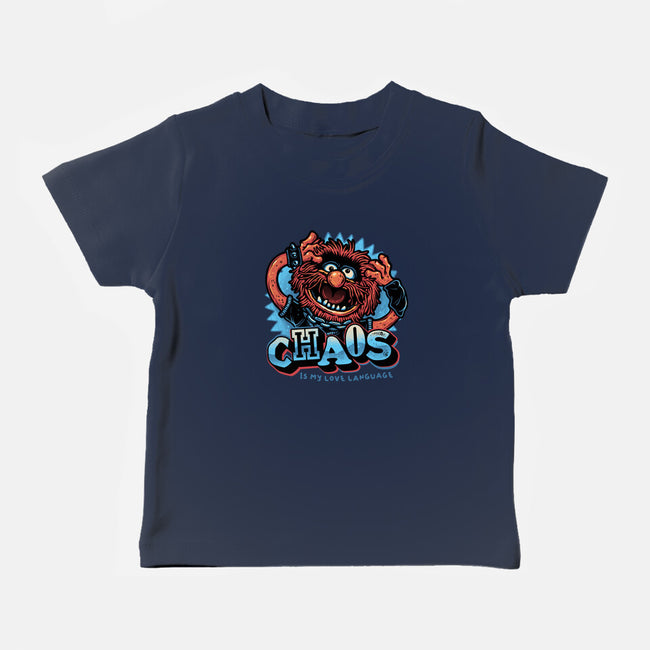 Chaos Is My Love Language-Baby-Basic-Tee-glitchygorilla