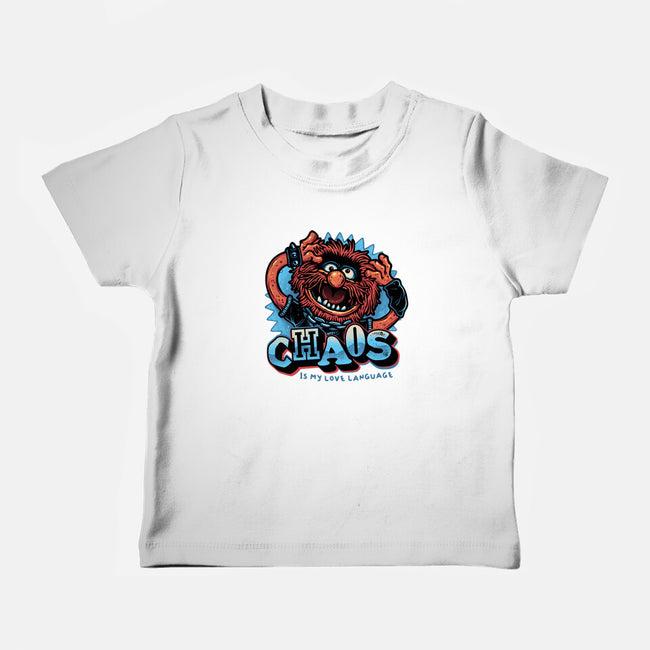 Chaos Is My Love Language-Baby-Basic-Tee-glitchygorilla