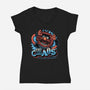 Chaos Is My Love Language-Womens-V-Neck-Tee-glitchygorilla
